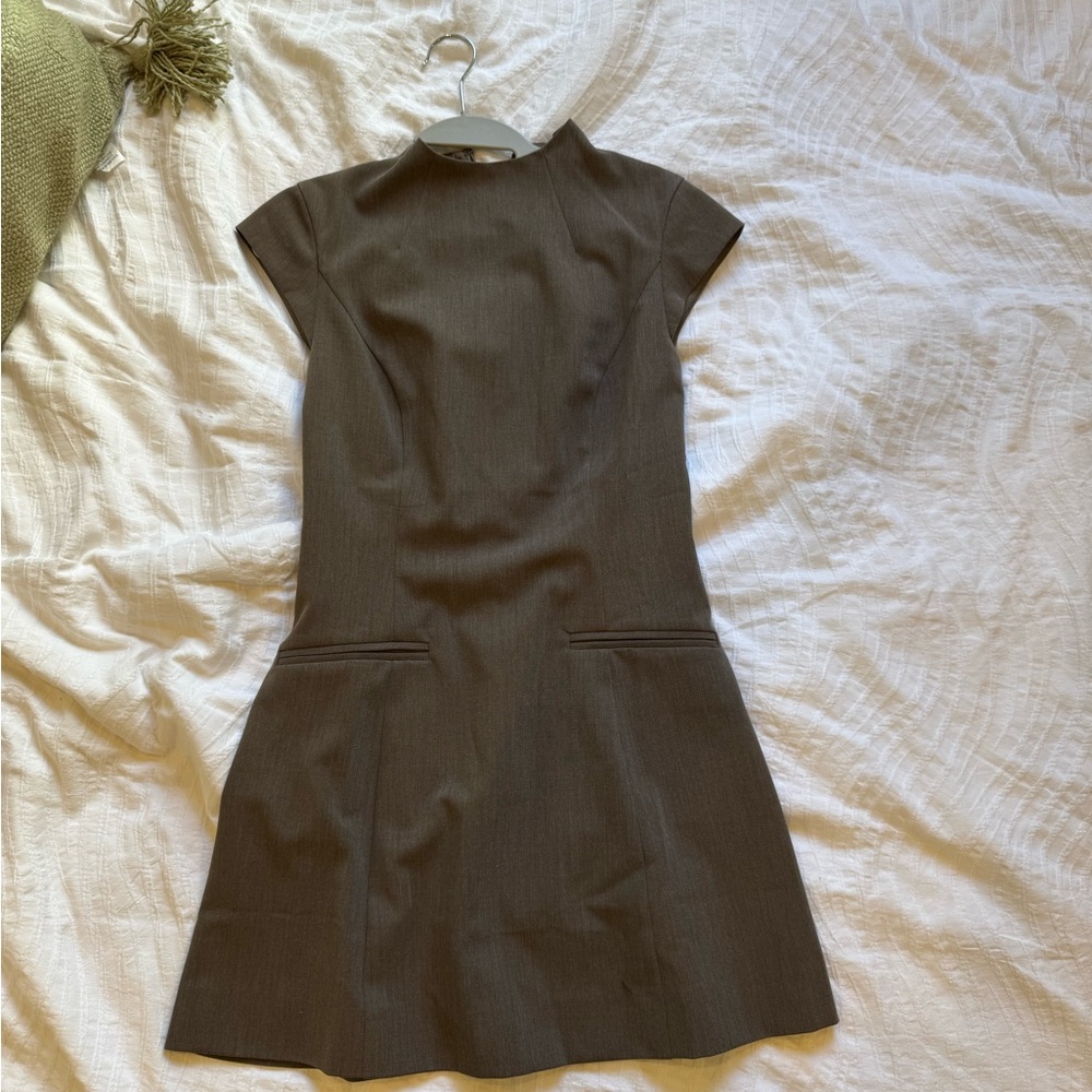 Reformation Brown Cap Sleeve Dress